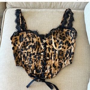 Leopard corset top
